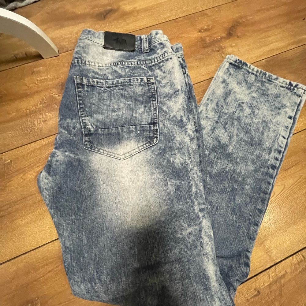 Trestles Supply Company Men's Acid Washed Jeans Sz 36 Big And Tall